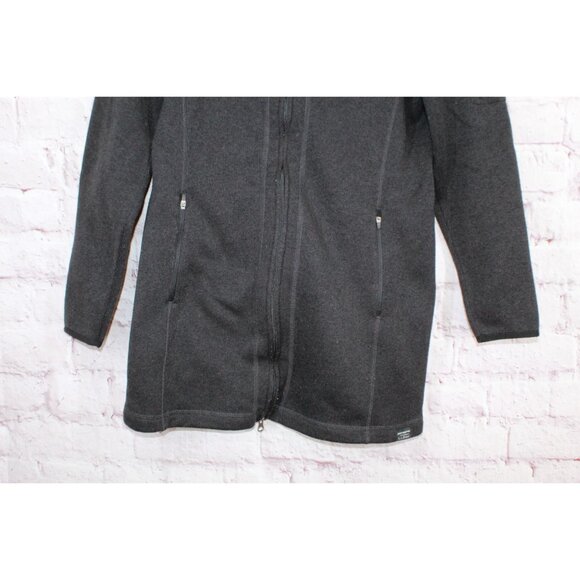 LL Bean Sweater Fleece Coat Classic Black Size M - Picture 3 of 10